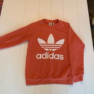 coral adidas sweatshirt